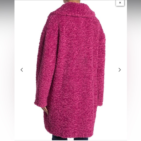 Bcbgeneration hot pink fuchsia Borg teddy coat - Picture 6 of 6